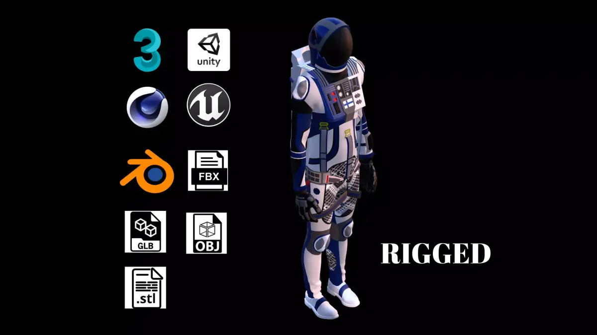 Astronaut Spacesuit Finland 3D model