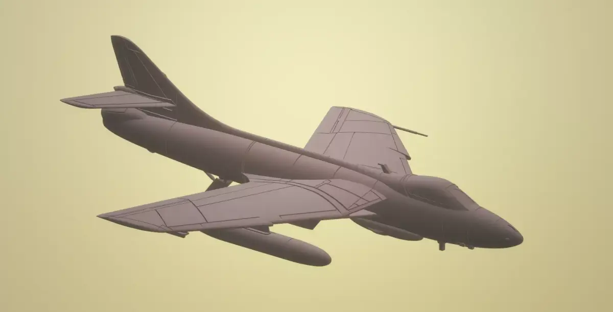 HAWKER HUNTER MK-58 1-72 SCALE HIGHLY DETAILED MODEL 3D print model