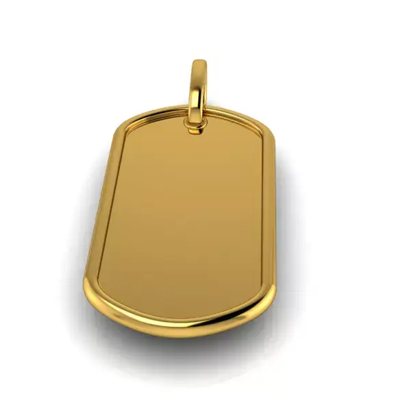 Military DogTag with bail Small Medium Large Pendant Jewelry 3D print model purchase