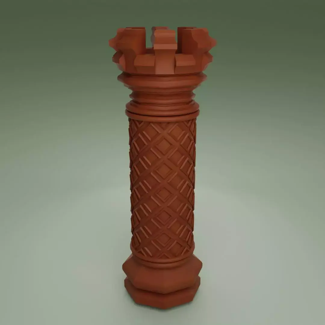 Crenellated Chimney Pot Free 3D model