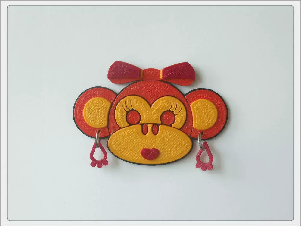 Magnet Monkey Girl Free 3D print model