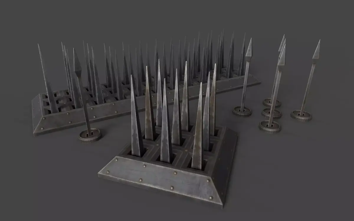 Low-Poly Spikes Traps Low-poly 3D model