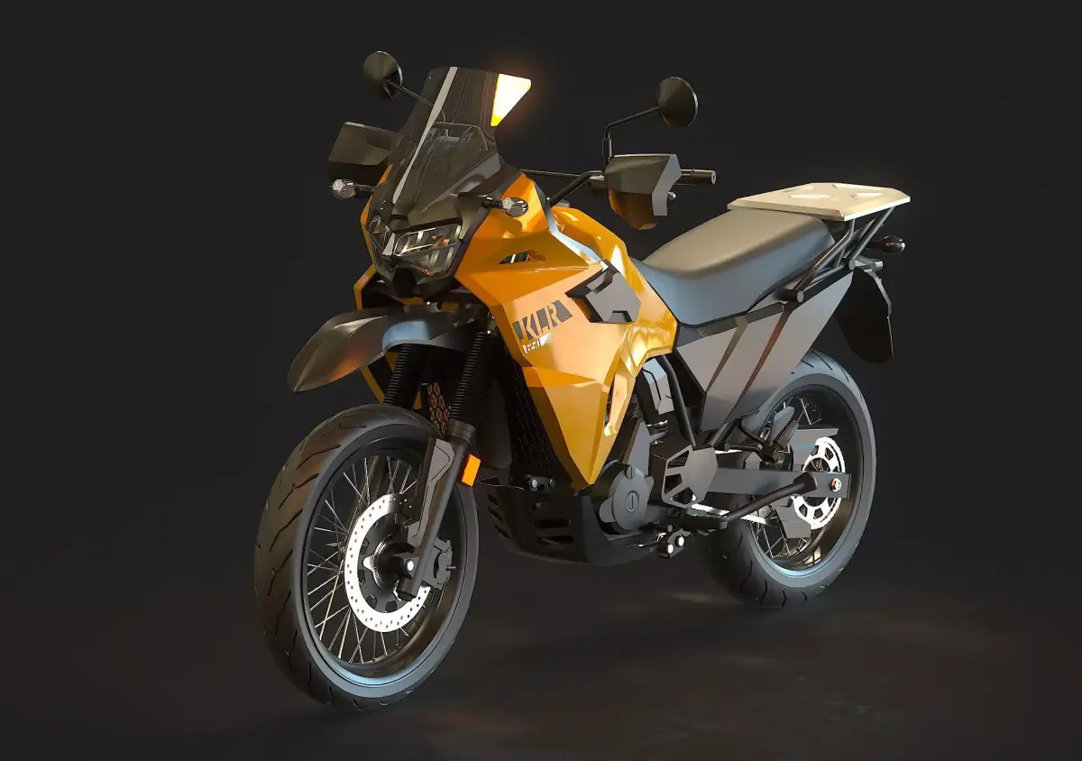 Base model Kawasaki KLR 650 2023  3D model