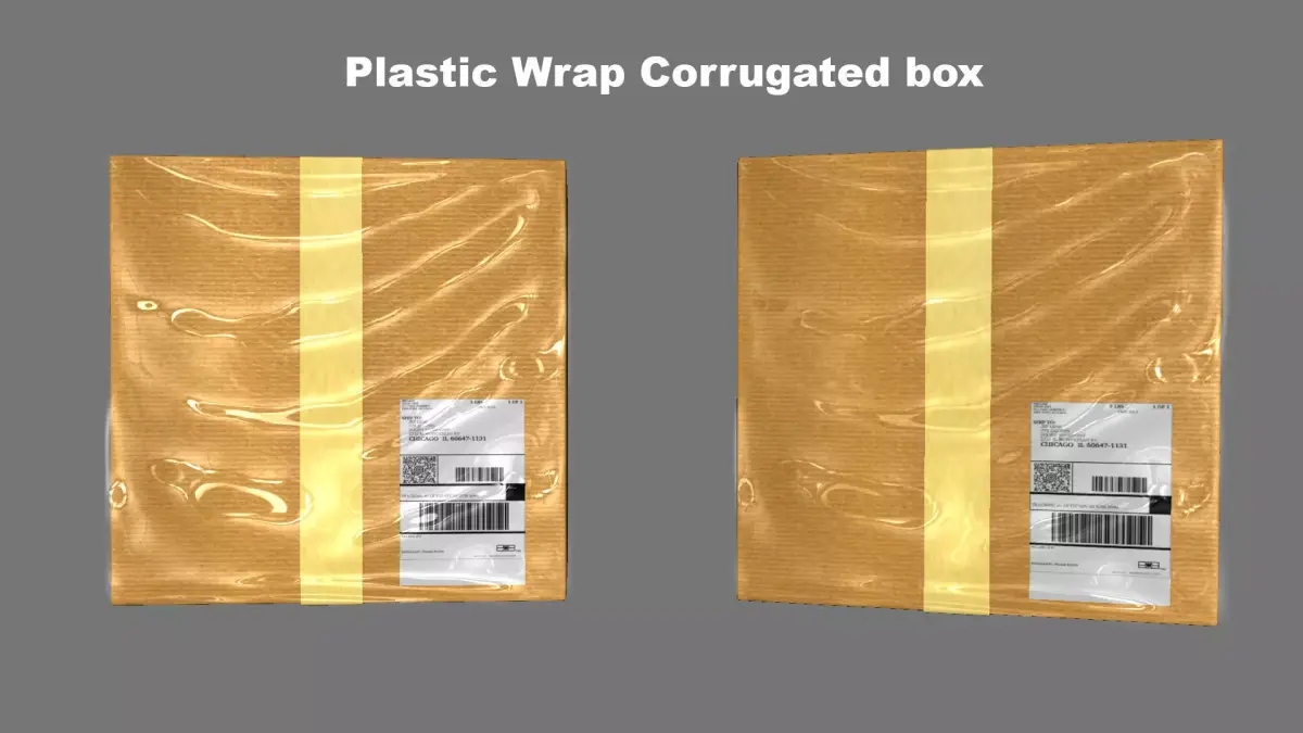 Cardboard box Low-poly 3D model 7