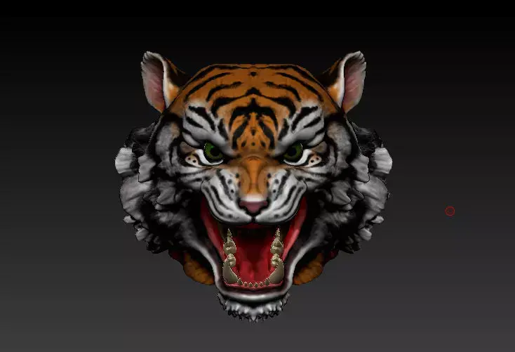 Tiger head 3D model