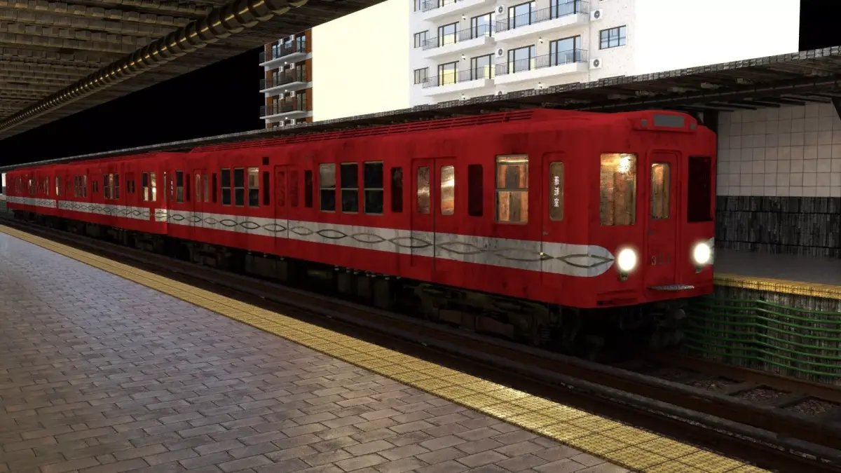 Mitsubishi Eidan Series 300 Subway Train 3D model