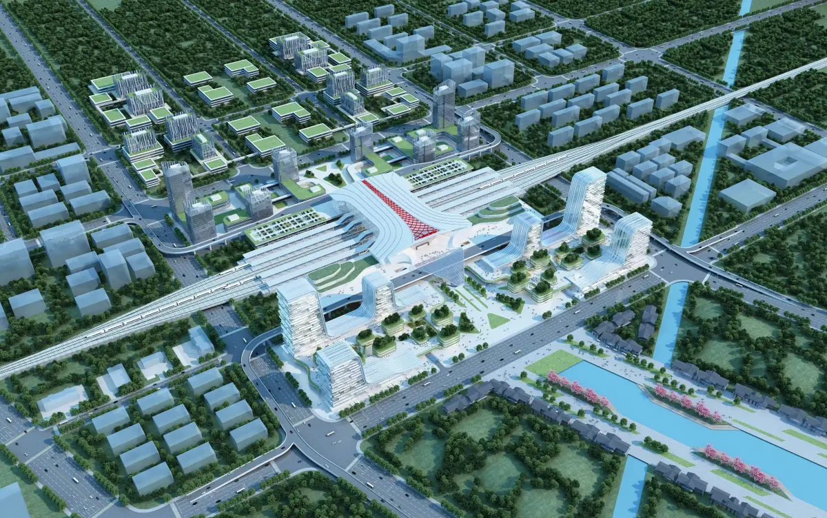 railway station 3D model 4