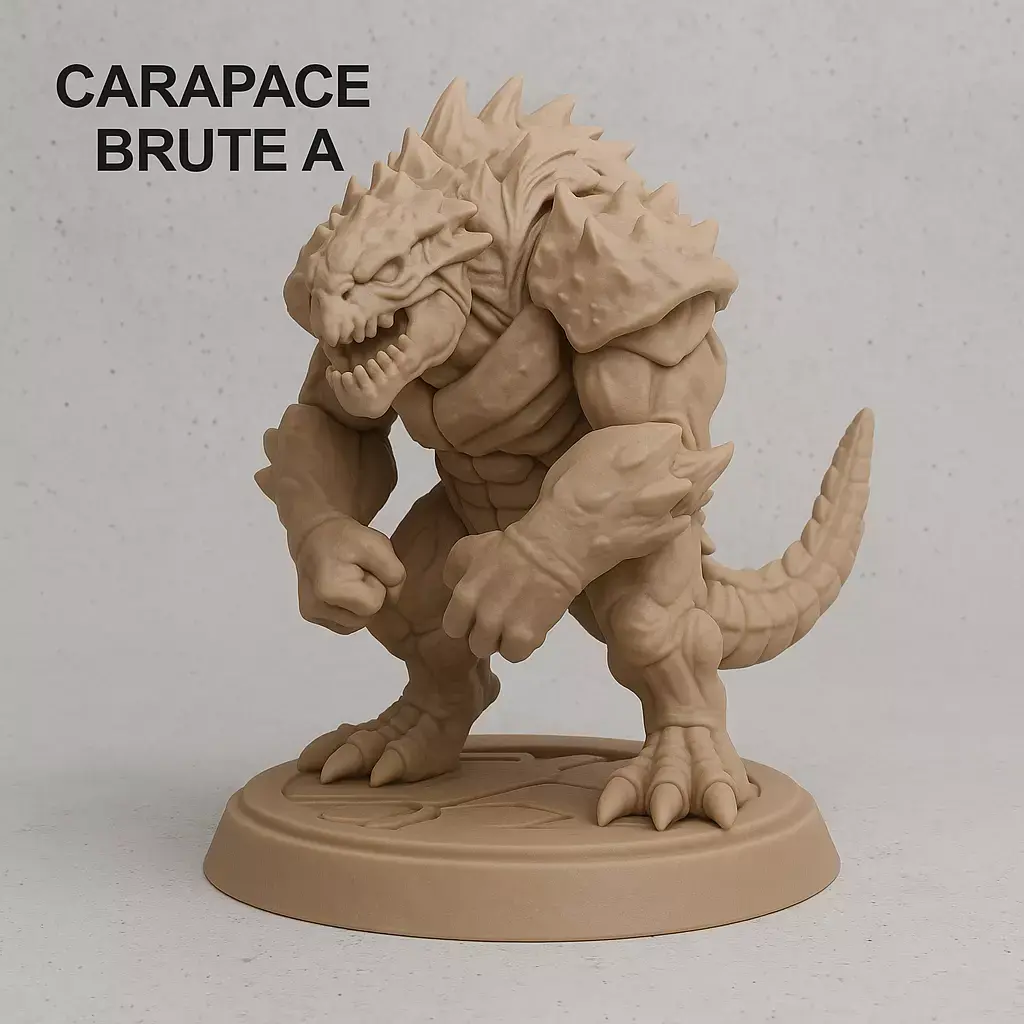 CARAPACE BRUTE  Alien Tank Class Enforcer 3 Brutal Poses 3D print model