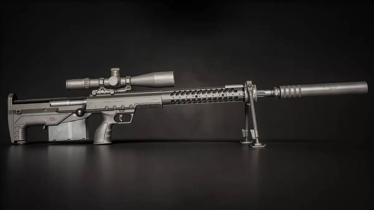 Desert Tech HTI Sniper Rifle Low-poly 3D model