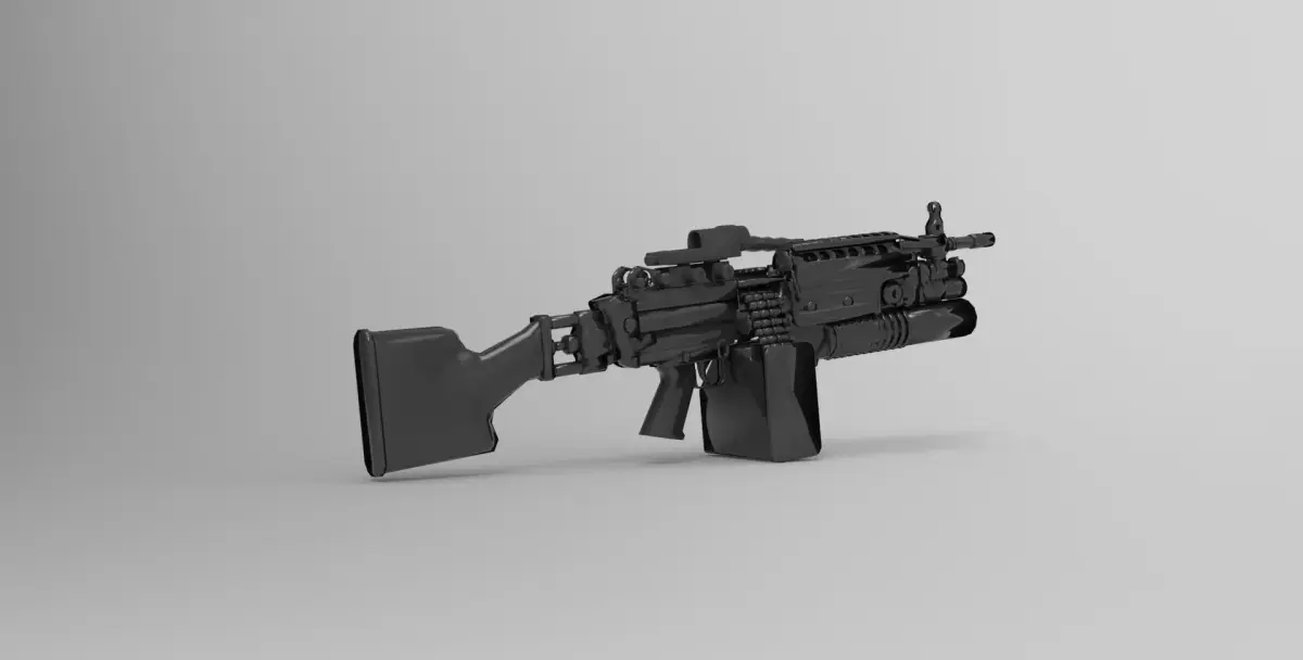 M249 light machine gun 3D model purchase