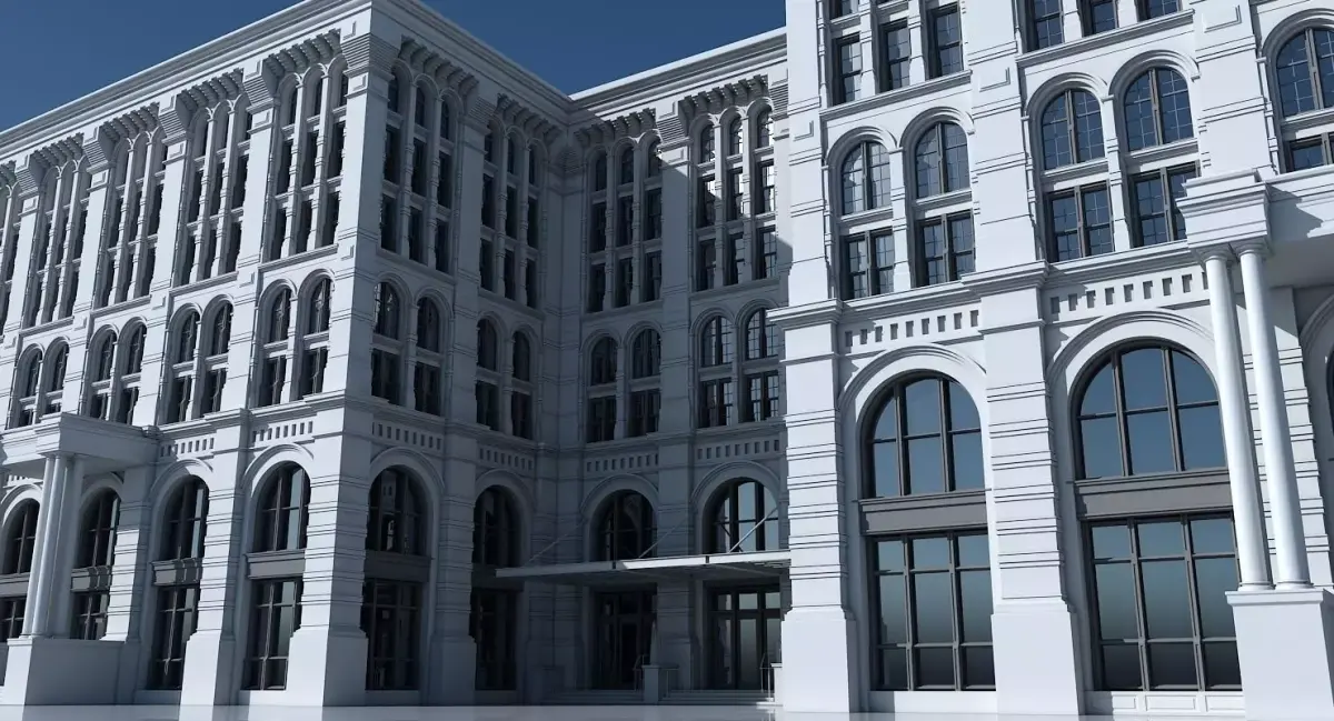Commercial Building Facade 21 3D model