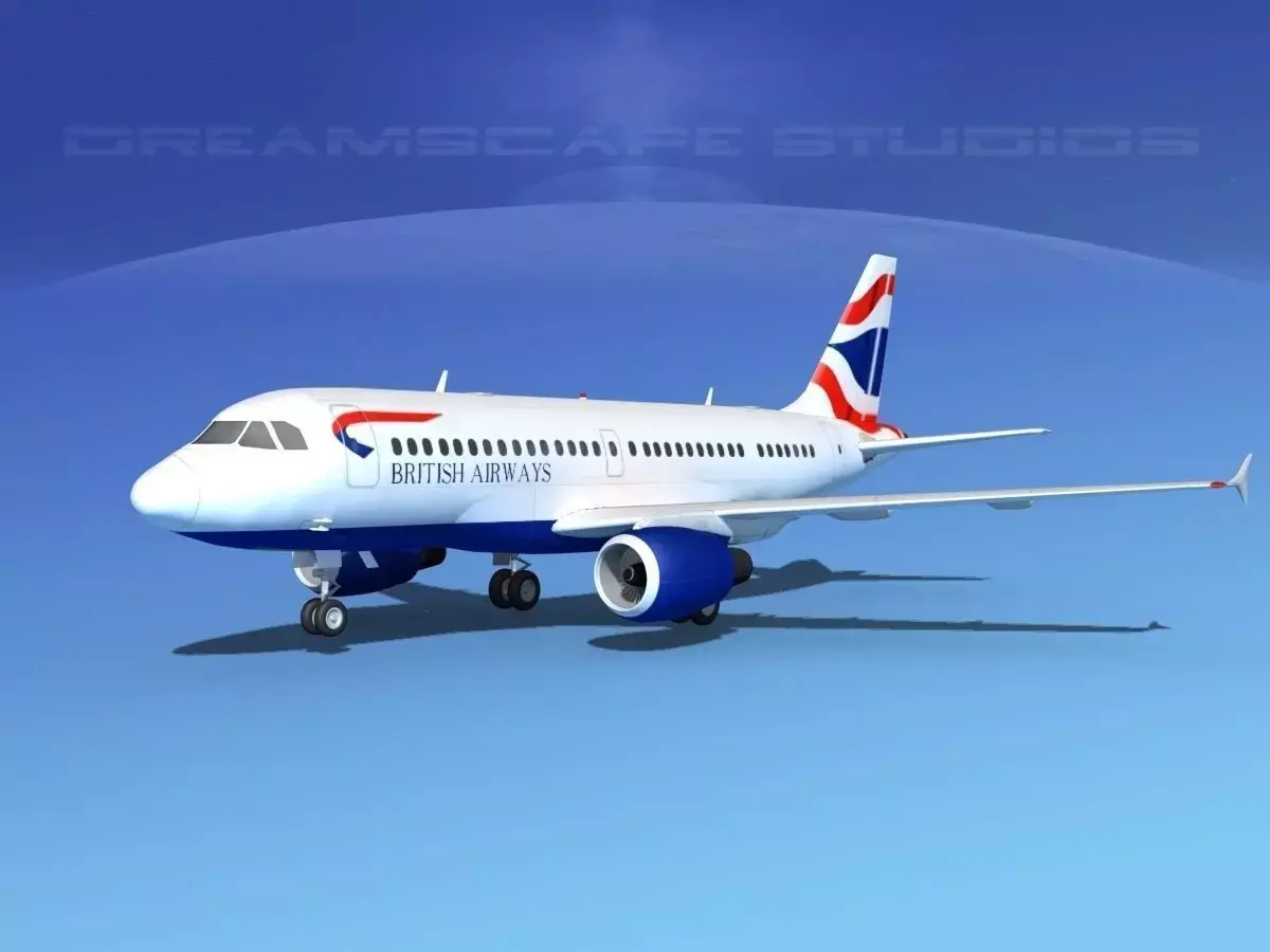Airbus A319 British Airways 3D model