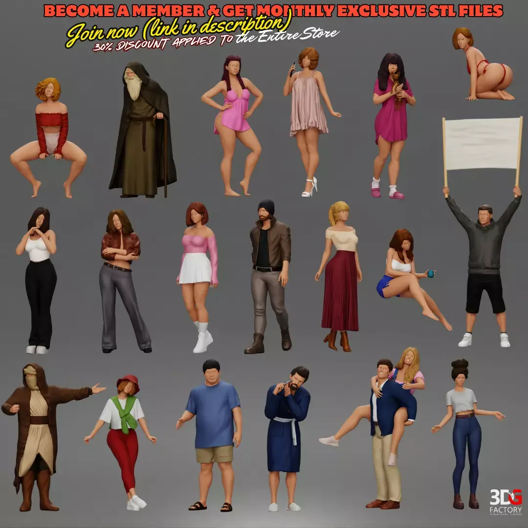 Tier20- 20 Figures for January 3D print model