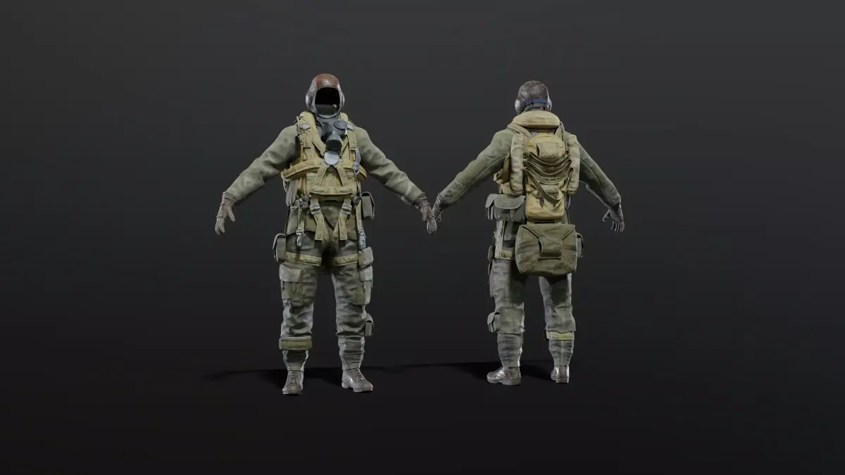 SOLDIER WWII USA Paratrooper 3D model