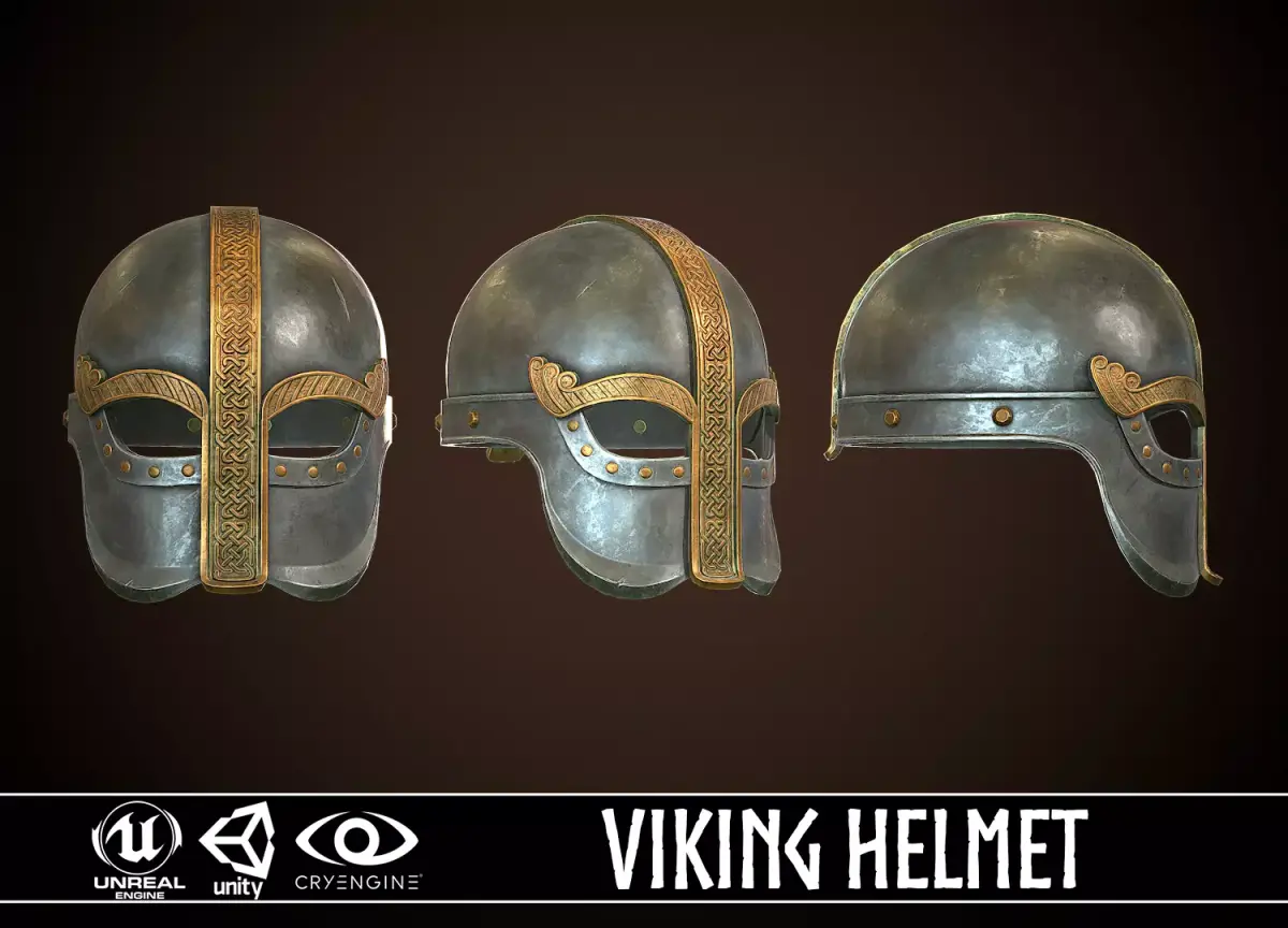 Viking Helmet 05 Low-poly 3D model
