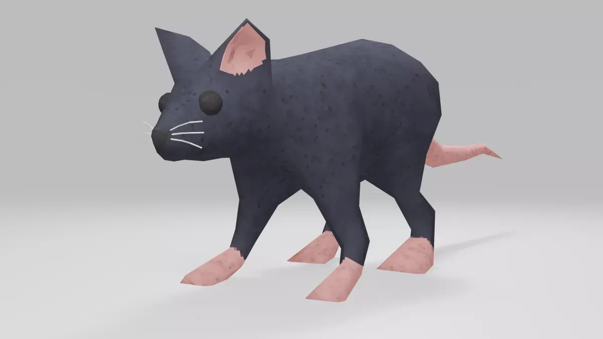 Low-poly Mouse game ready Free low-poly 3D model