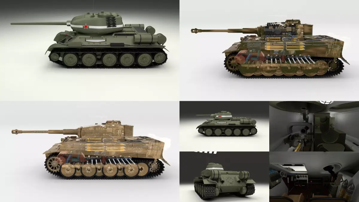 Eastern Front Armor Pack with Interior v1 3D model