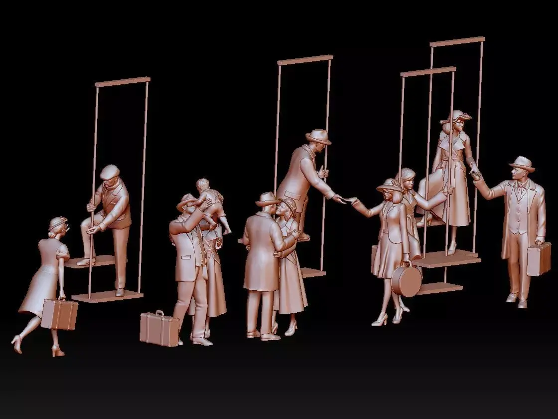 passengers 3D print model 3