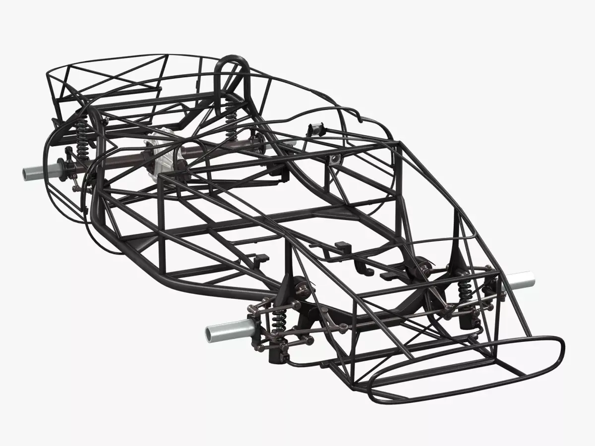Car Chassis Frame 1 Low-poly 3D model