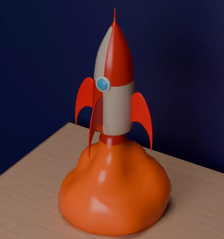Toy Rocket Decor Piece Free 3D model