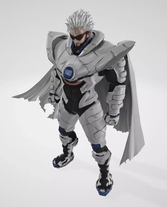 Blast - One Punch Man 3d Model Manga version Low-poly 3D model