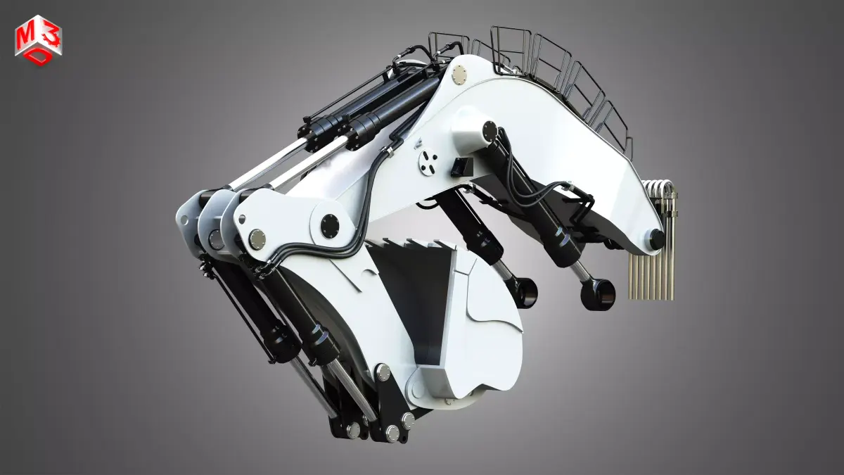 Hydraulic Excavator Arm and Bucket - Liebherr - R9250 3D model