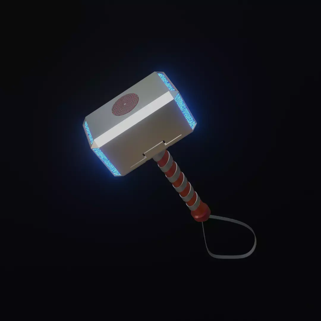  Low Poly Thor Hammer Free 3D model