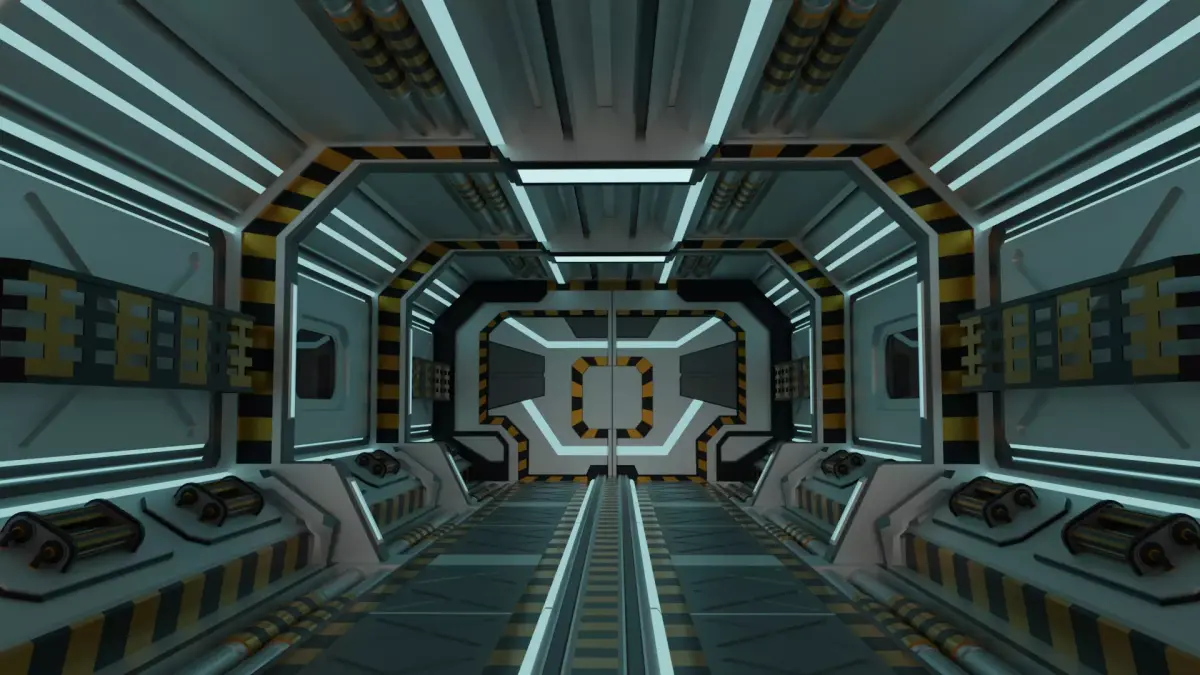 Sci Fi Corridor 3D model free Free 3D model