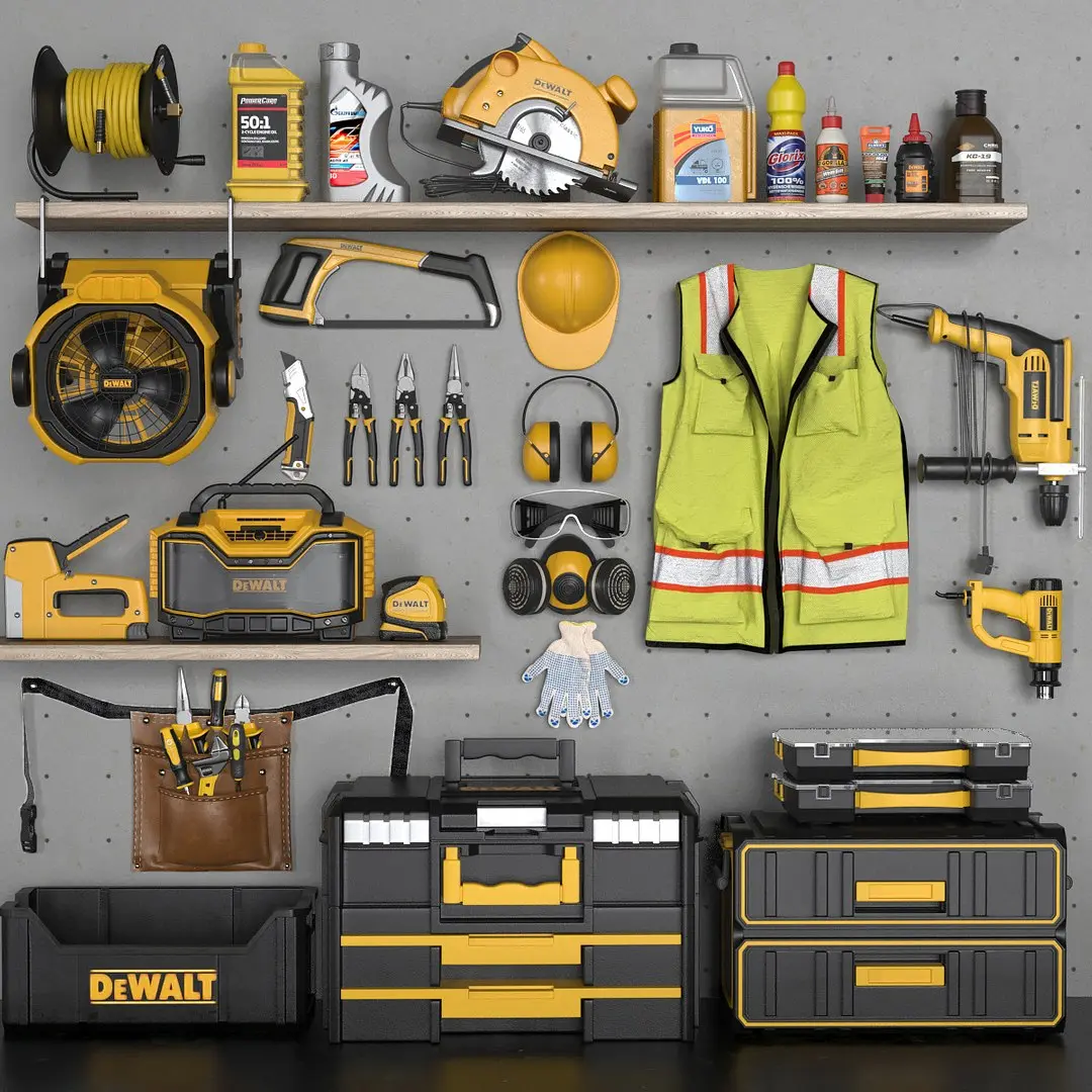 hand tools set 4 3D model