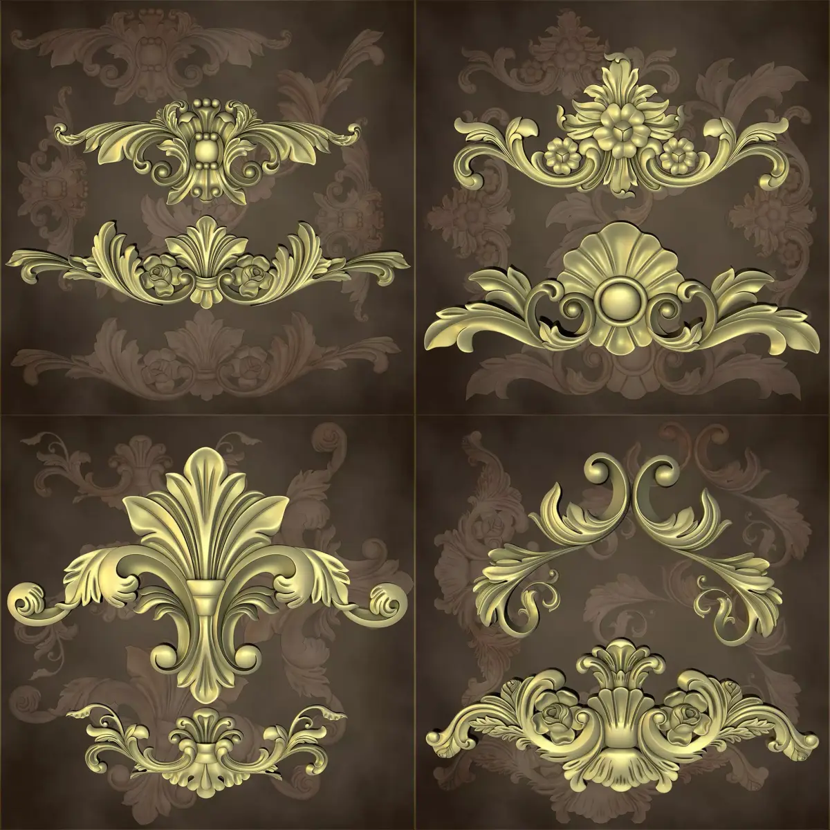 Ornamental Vol 01 Free 3D model