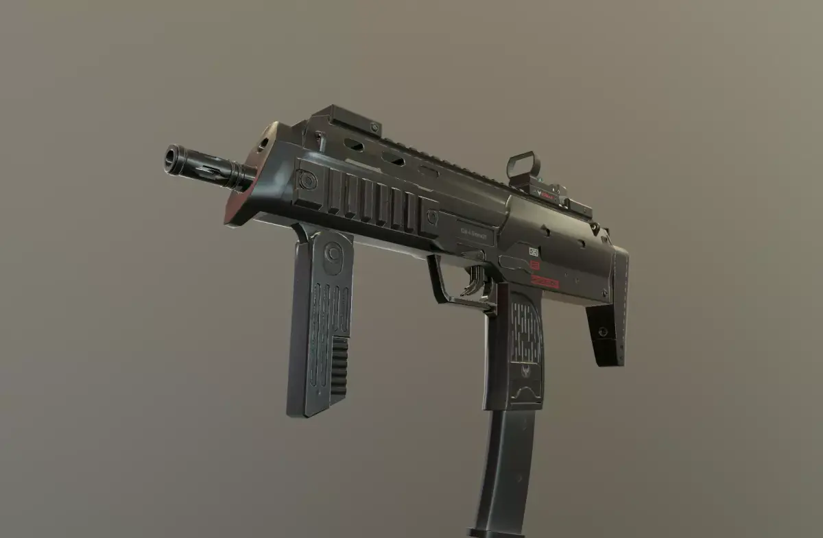 ASSAULT RIFLE HK MP7 WEAPON 3D MODEL Low-poly 3D model