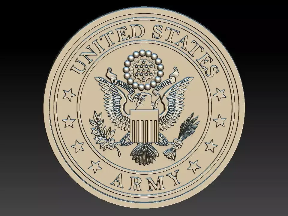 United States Army American Eagle 3D STL Model for CNC Router  3D model