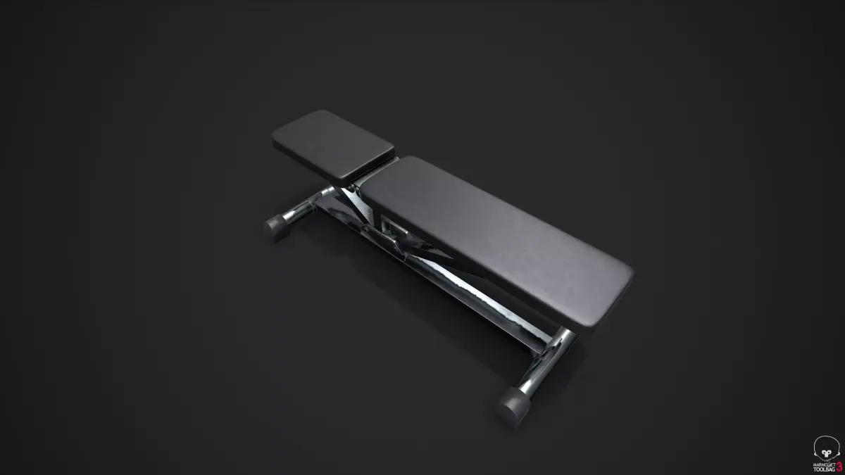 Weight Lifting Bench - Gym Equipment Low-poly 3D model