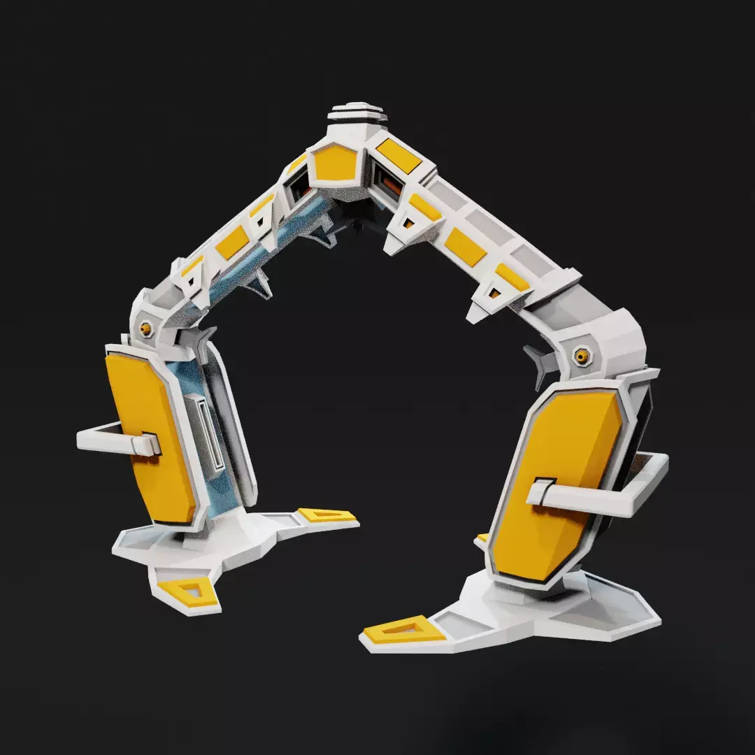 SciFi RTS Structure - Teleportal Low-poly 3D model