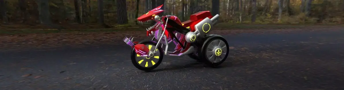 Dragon Bike for game props Low-poly 3D model