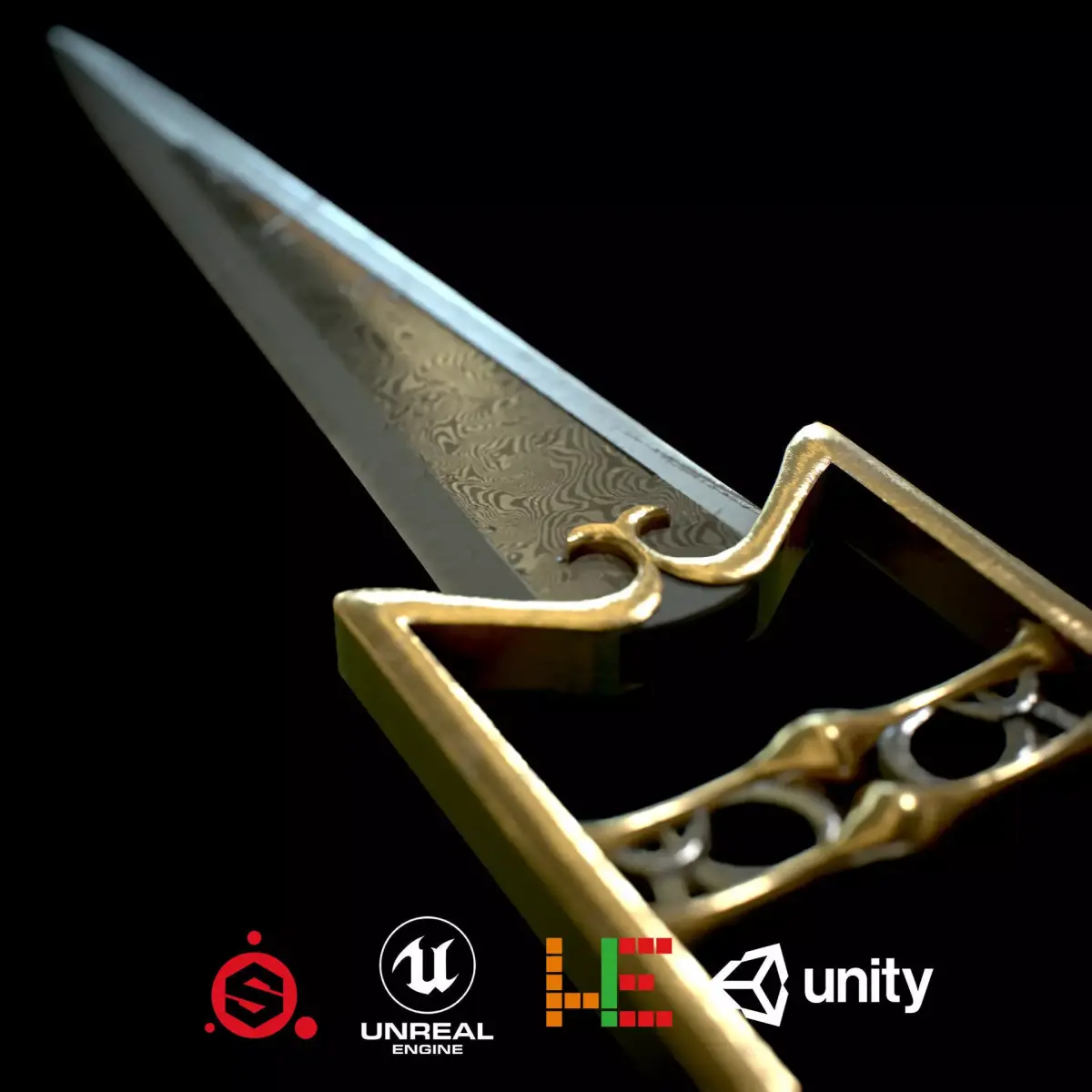 HIE Game Ready Katar N1 Free low-poly 3D model