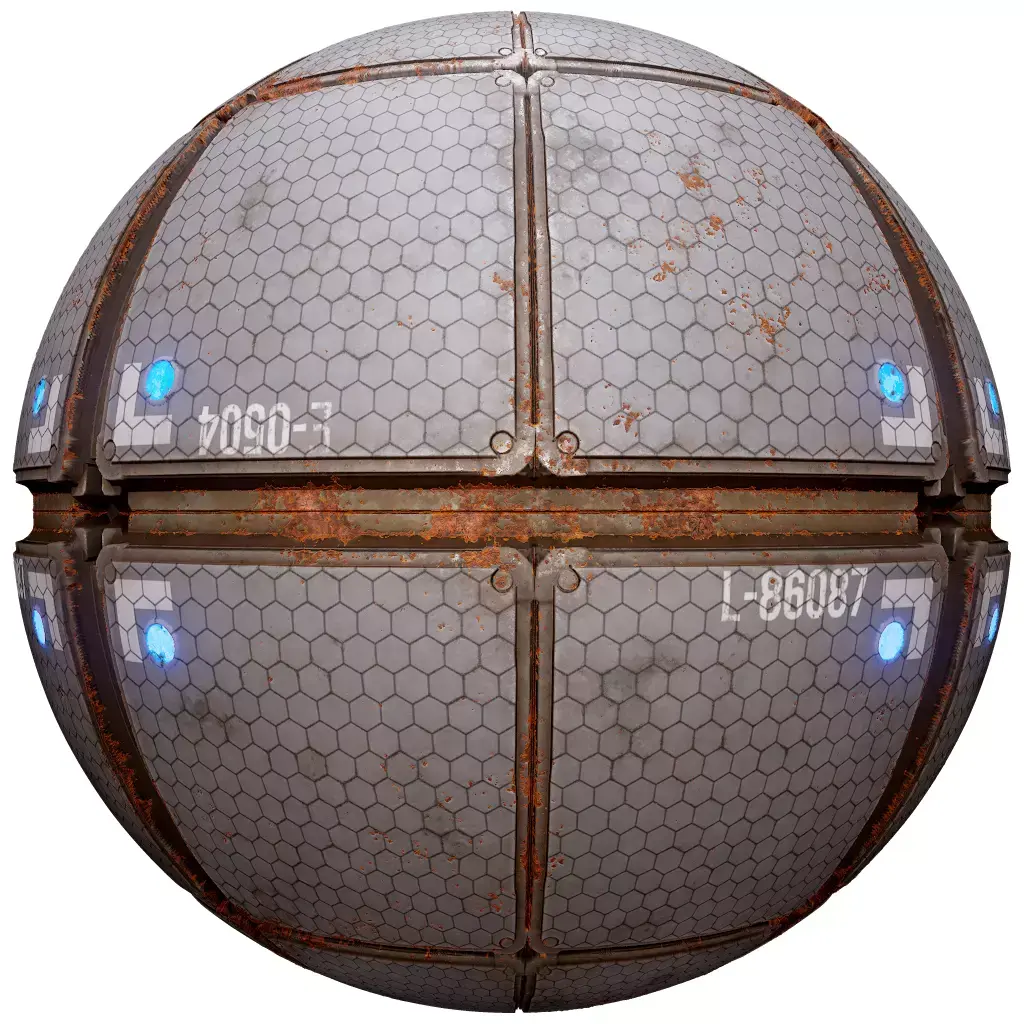 PBR Seamless Sci-Fi Texture 46 Low-poly 3D model