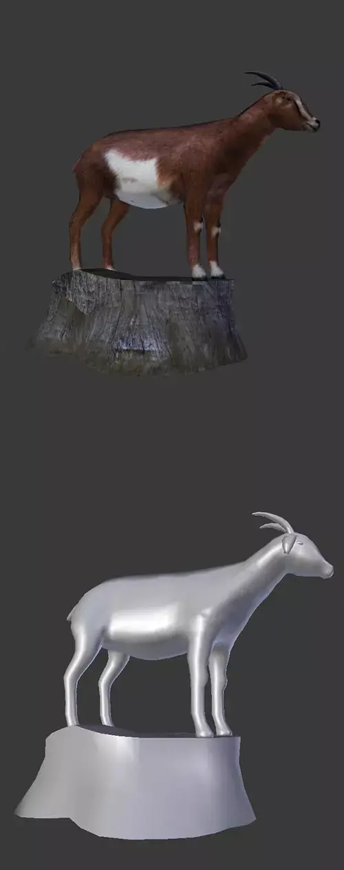 Goat 3D model Low-poly 3D model