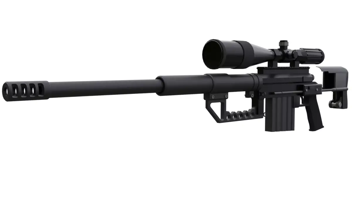 Intervention sniper rifle Free 3D model