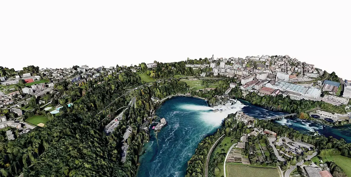 Rhine Falls Low-poly 3D model