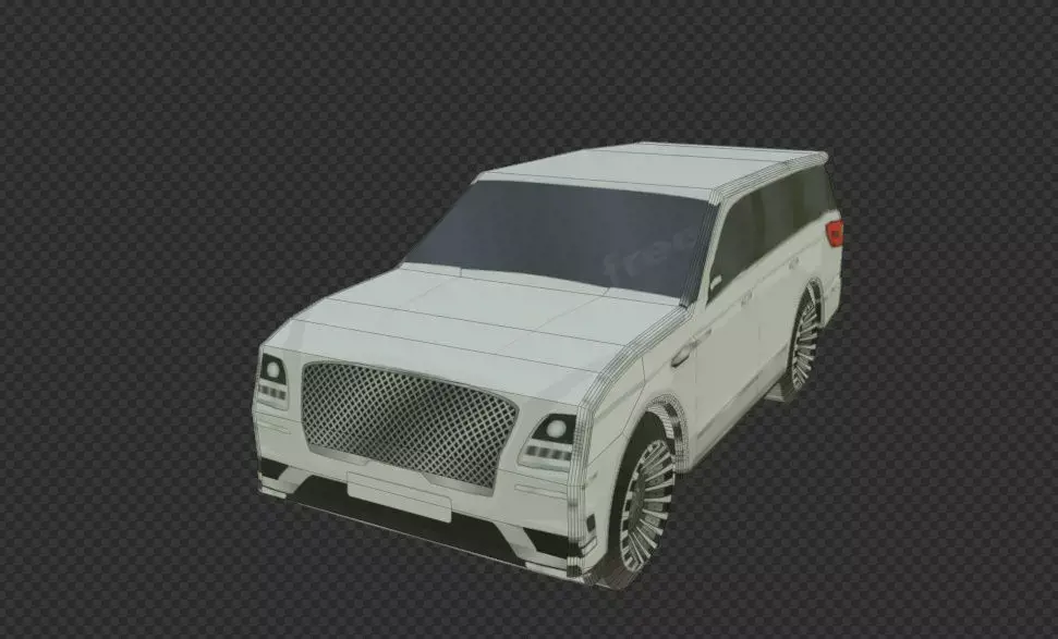 TOYOTA SUV LANDCRUISER vehicle Low-poly 3D model