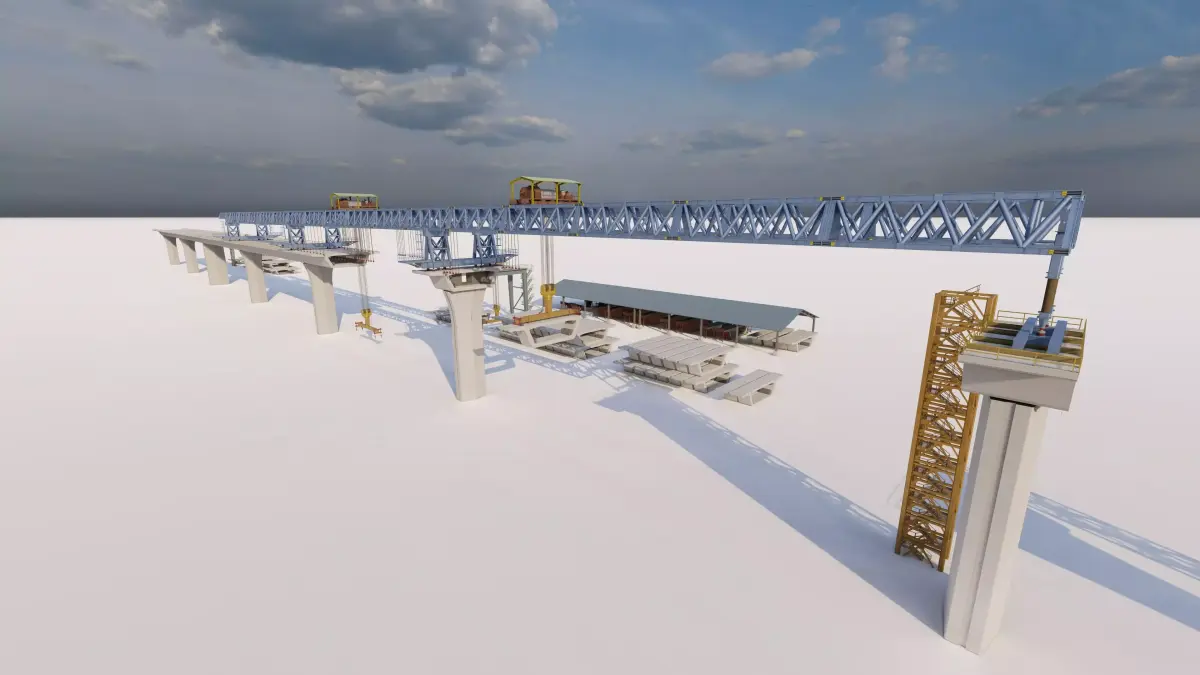 Bridge Construction 3D Model - Detailed Look into Infrastructure 3D model shop