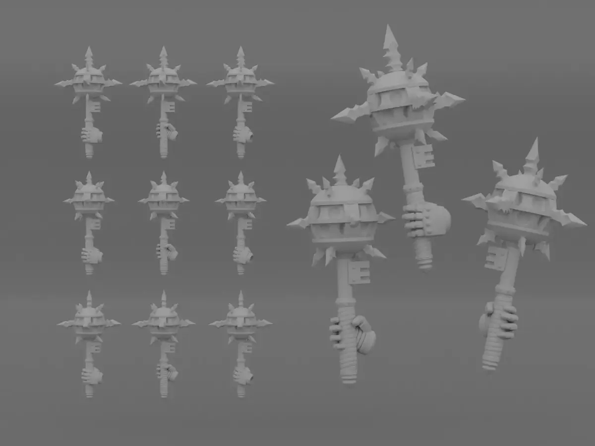 power or bubotic maces 3D print model