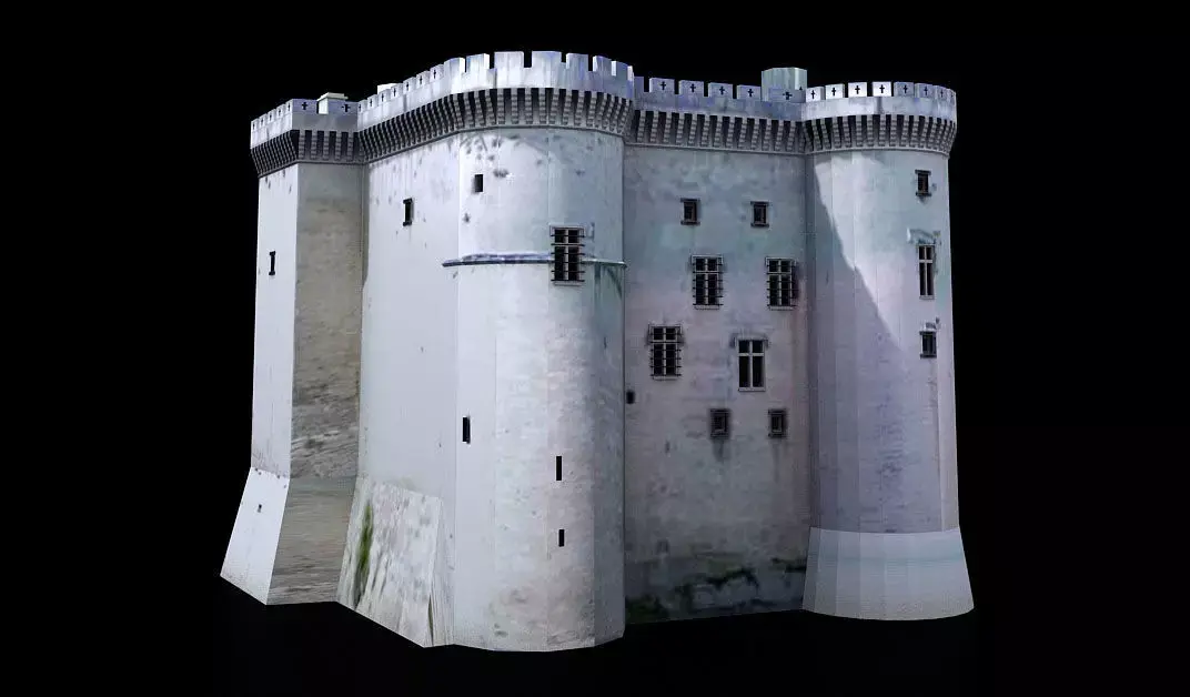 Tarascon Medieval Castle Low-poly 3D model
