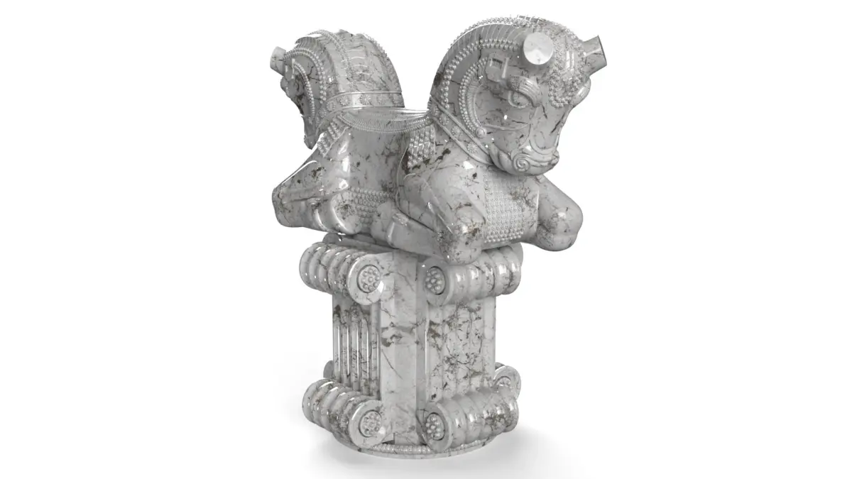 Ancient Persian Double Bull Capital 3D model