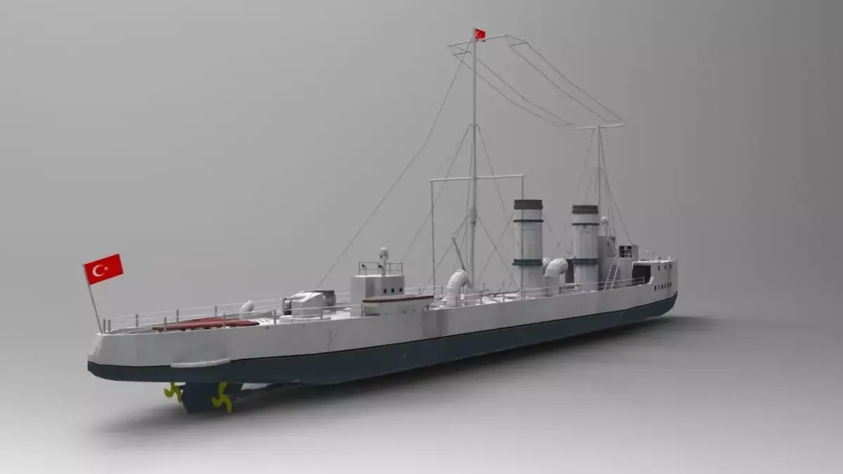 Muavenet-i Milliye Battleship 3D model