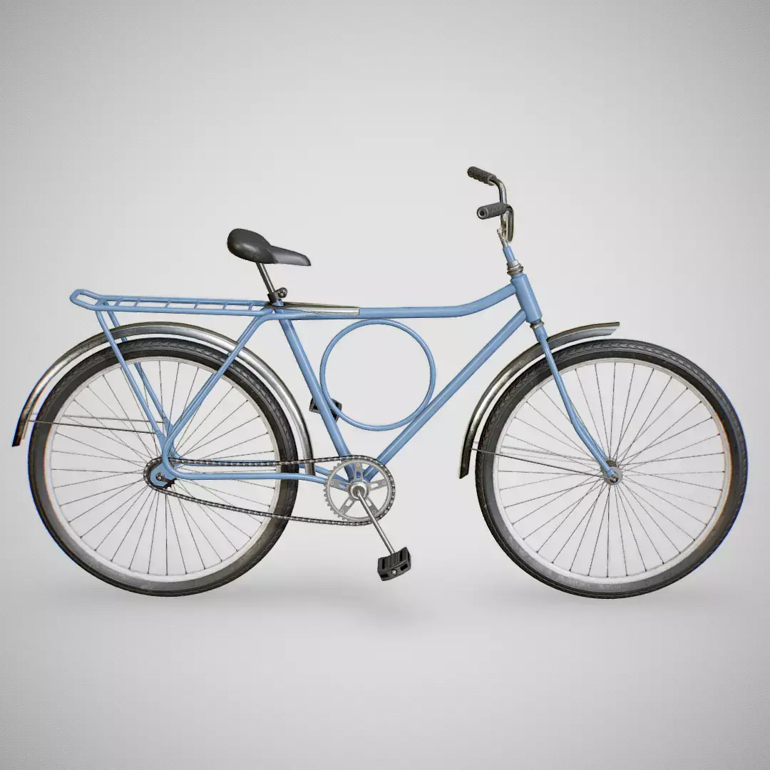 Biycle - Monark Blue Low-poly 3D model