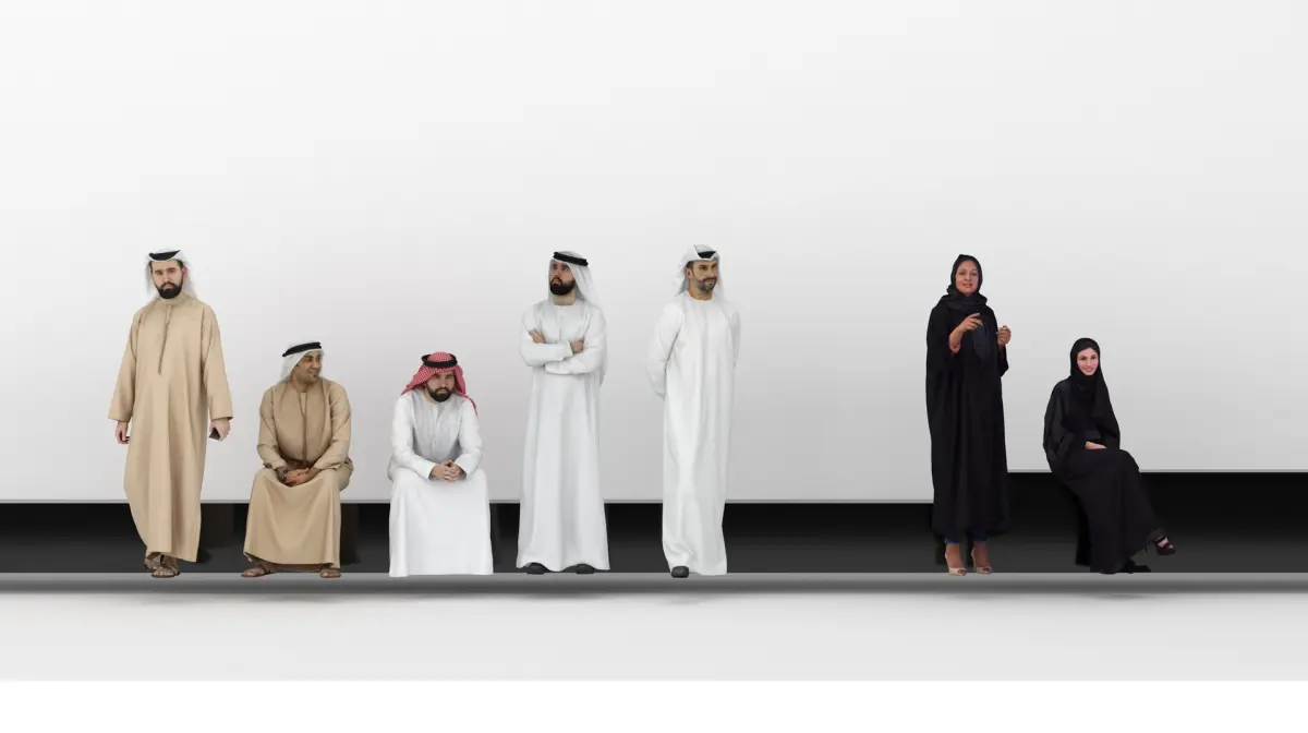 Arab People Collection - Arab Man and Woman 3D model