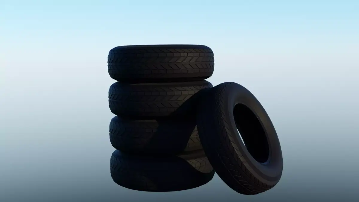 Tire Car Low-poly 3D model