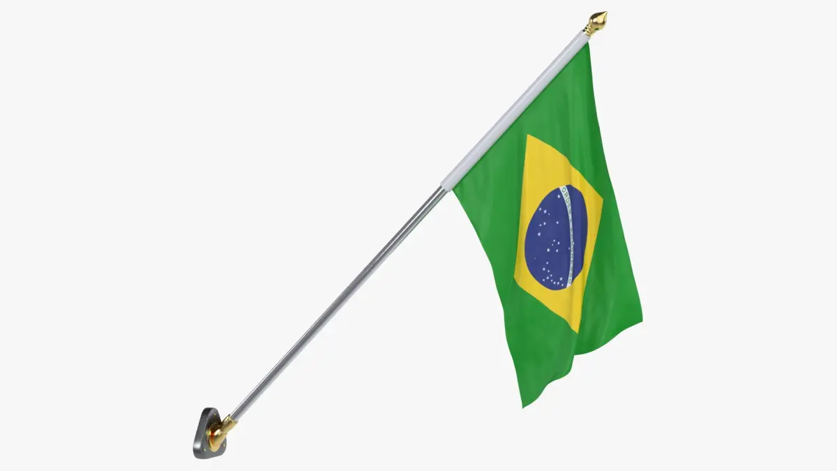  Brazil Cloth Flag Wall Mount Animated 